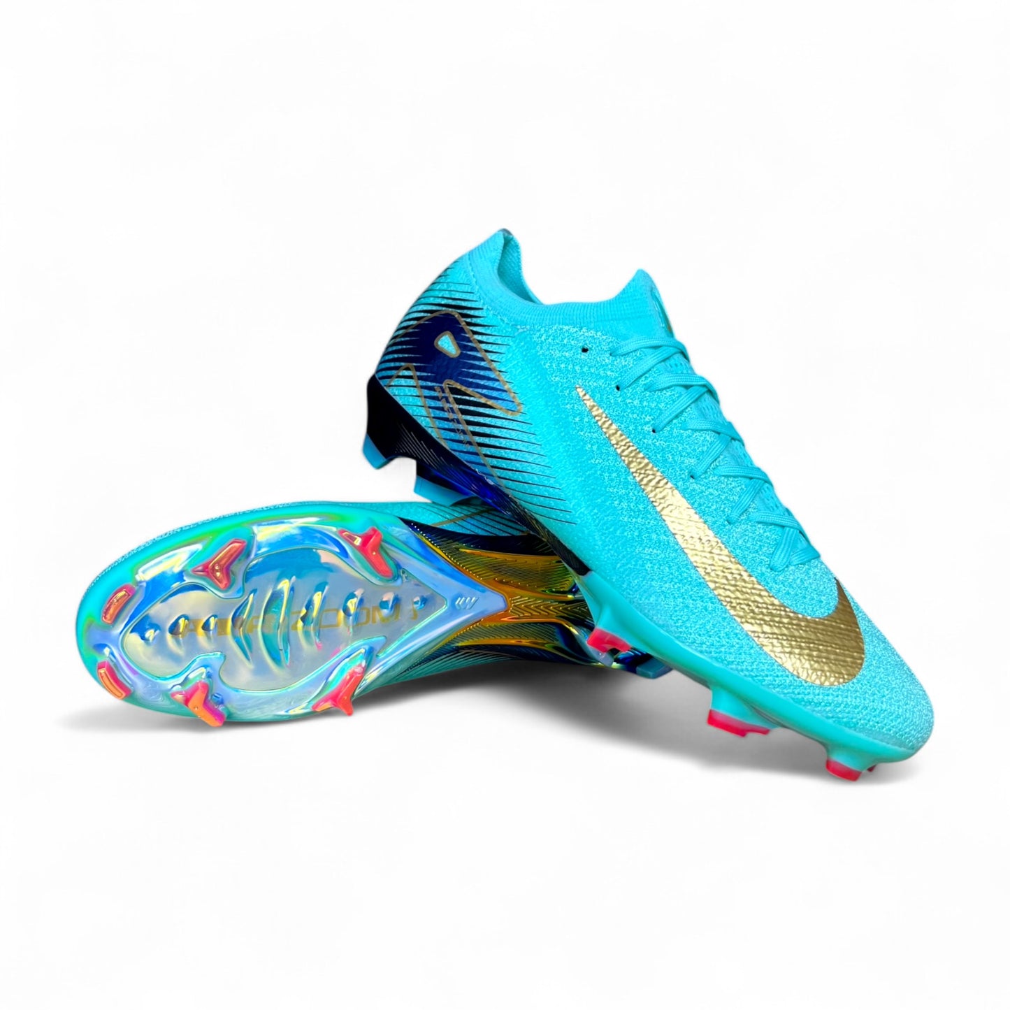Nike Air Zoom Mercurial Vapor 16 Elite Turquesa Oro